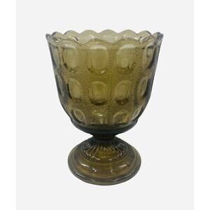 Vintage Glass E. O. Brody Co. Cleveland Ohio Light Brown Compote Bowl Candy Dish